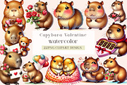 Capybara Valentine, an Illustration by DreamArtGraphic (Thumbnail 1 of 5)