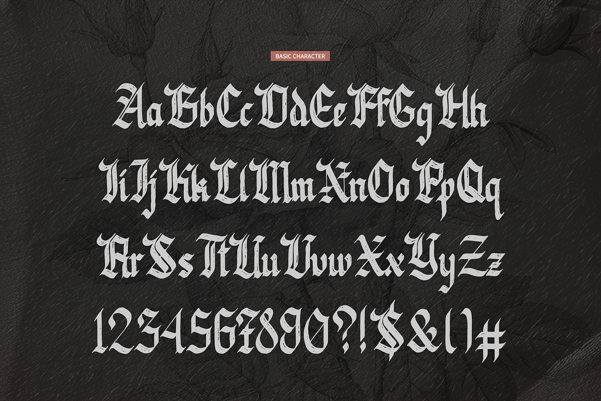 Sylterina | Blackletter Typeface, a Blackletter Font by Denustudios (Photo 10 of 12)