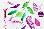 Exotic Florals & Feathers, an Illustration by ClipartBrat Graphics (Thumbnail 3 of 6)