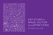297 Stars Space Vector llustrations, a Decorative Illustration by Graticle (Thumbnail 2 of 2)
