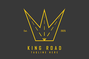 King Road Logo Design Template Icon, a Branding & Logo Template by Morvana Crew