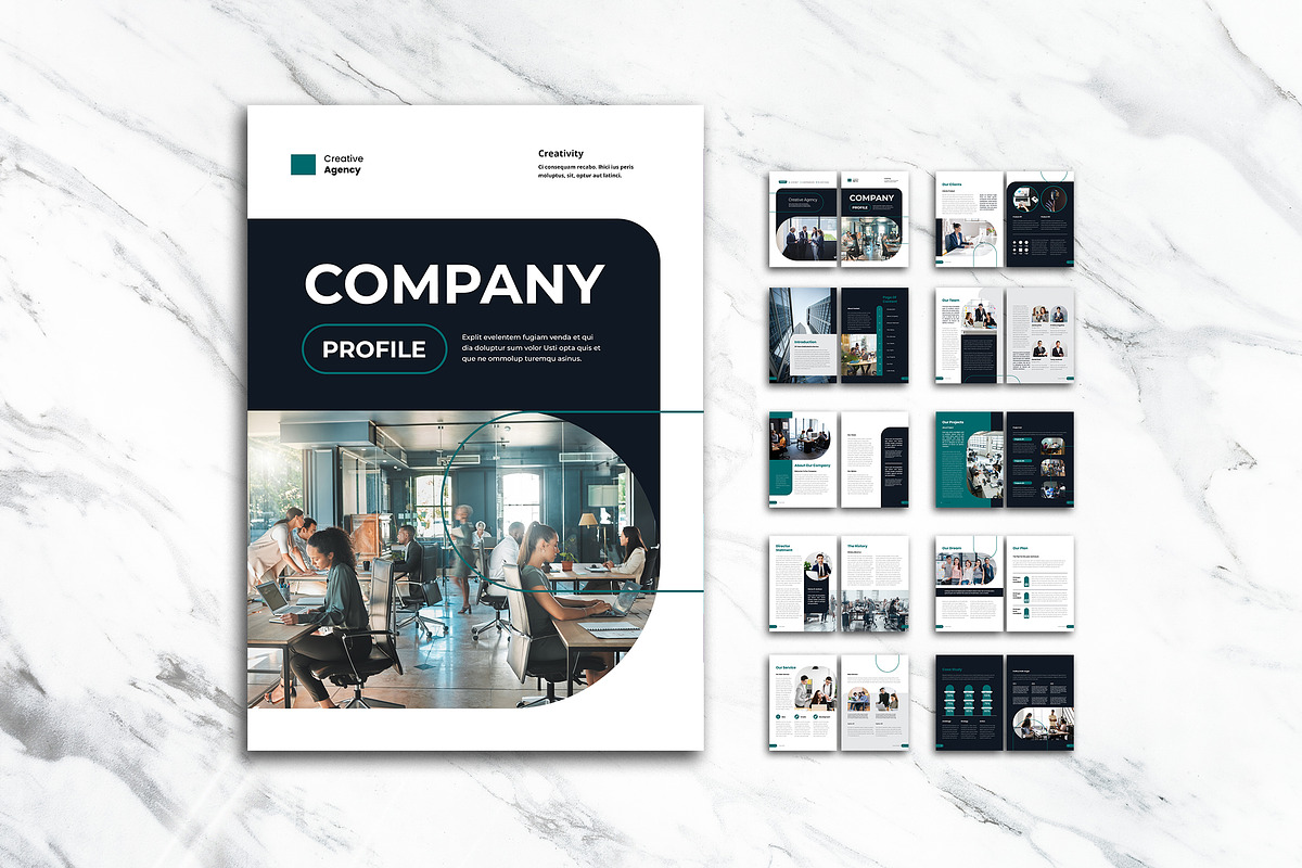 Green Corporate Company Profil, a Brochure Template by UICreative