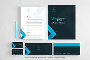 Minimal Branding Identity, a Stationery Template by artisanHR