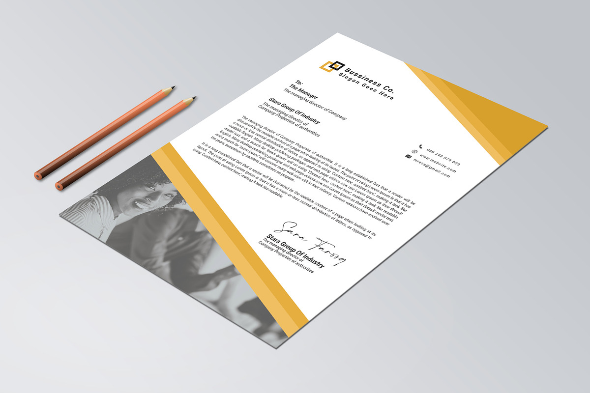 Letterhead Template Design, a Stationery Template by Design Up (Photo 2 of 3)