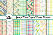 Spring Plaid Digital Paper Pattern, a Pattern Graphic by Canvas Craft (Thumbnail 1 of 3)