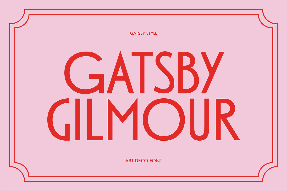 Gatsby Gilmour - Art Deco Font, a Sans Serif Font by Viswell (Photo 10 of 10)