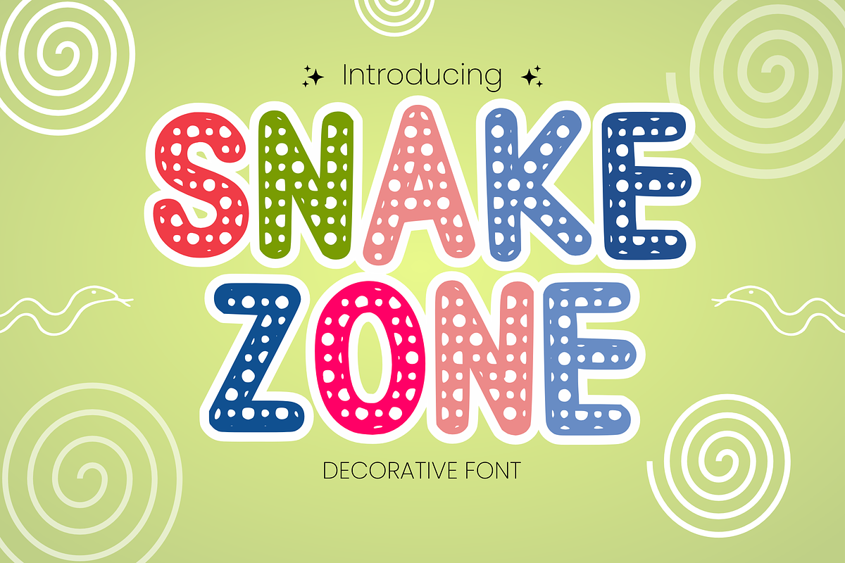 Snake Zone - Animal Font Types, a Font by KiddoGlyphs Studio (Photo 1 of 3)