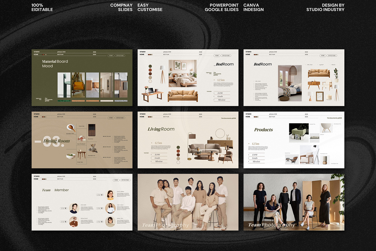 Interior Design Presentation Templat, a Presentation Template by Studio ...