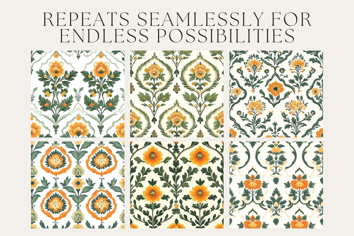 12 Marigold Mischief Patterns, a Pattern Graphic by Inknfolly (Photo 2 of 7)