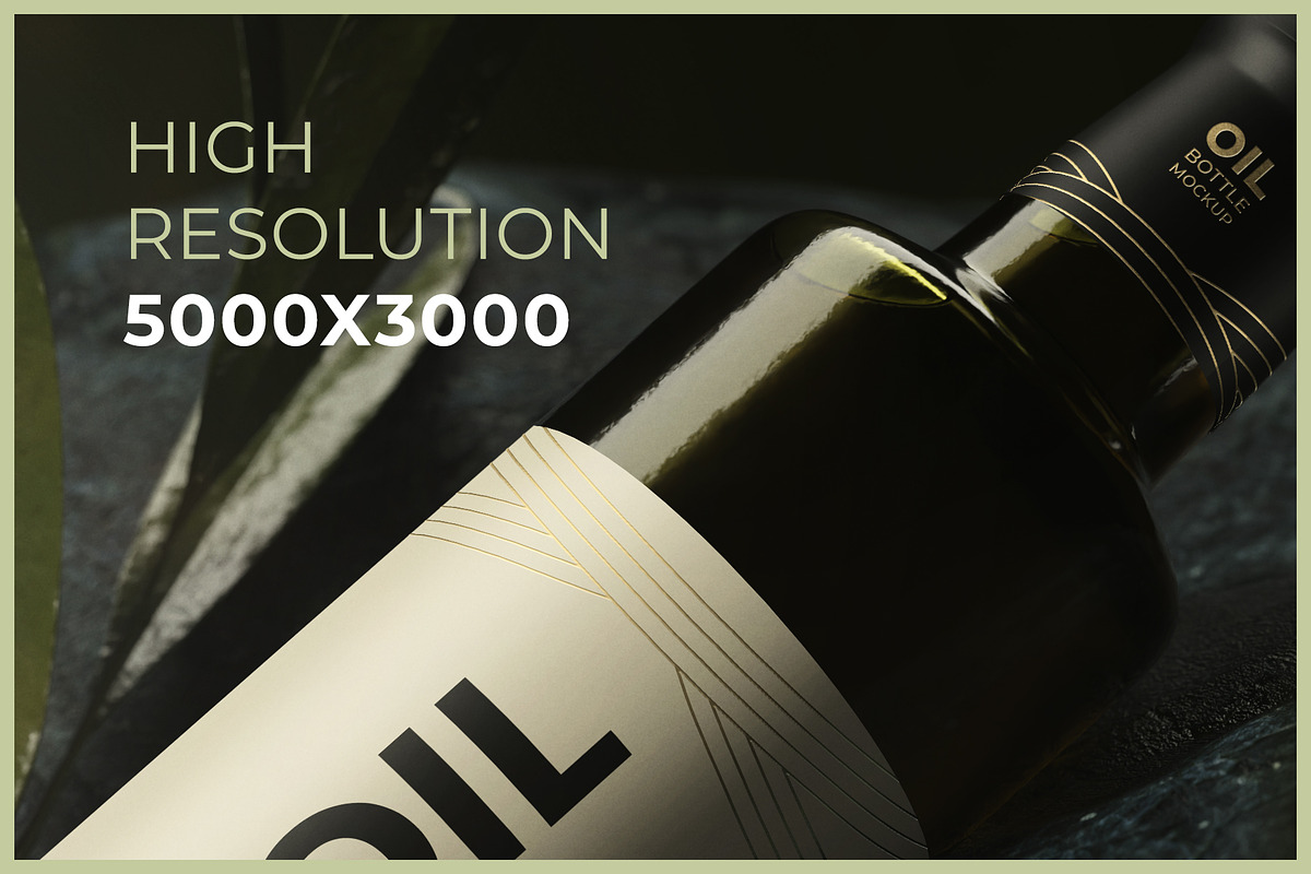 Olive Oil Bottle Mockup, a Packaging Mockup by AY Mock-Ups (Photo 6 of 10)