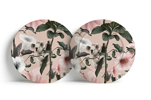 Koala, Luxury Floral Pattern