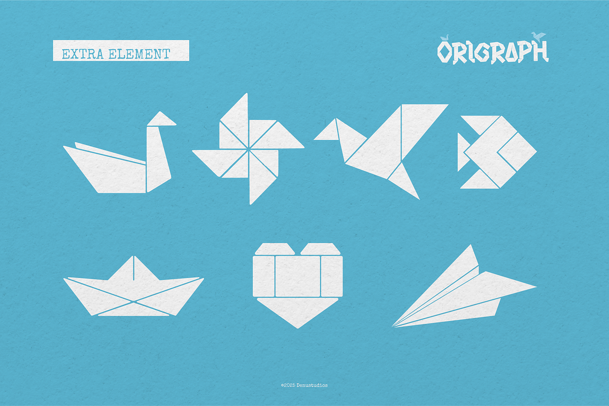 Origraph | Origami Font, a Font by Denustudios (Photo 11 of 12)
