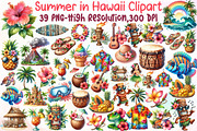 Summer in Hawaii Clipart, an Illustration by Sublimation Artist (Thumbnail 1 of 6)