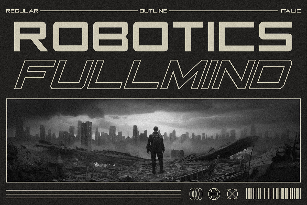 Rebellion Futuristic Font, a Sans Serif Font by EltaMaxArt (Photo 3 of 10)