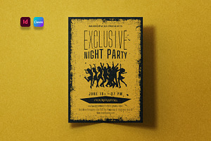 Exclusive Night Party Flyer Template, a Flyer Template by Creatiya Type