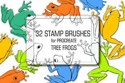 Tree frogs brushes for Procreate