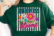 Positive Boho Floral Quote PNG, an Illustration by CreationArt (Thumbnail 2 of 9)
