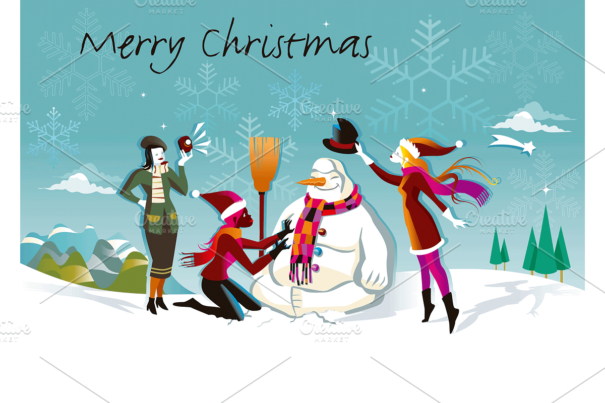 Christmas Cards and Banners Bundle, a Seasonal Illustration by ÁRTICA (Photo 16 of 19)