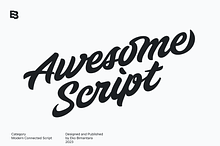 Awesome Script; Modern Script Font