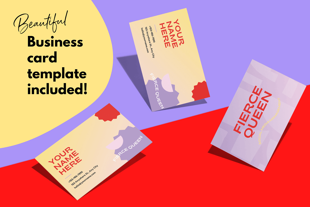 Fierce Queen Canva logo & brand kit, a Branding & Logo Template by Kurly Creative (Photo 6 of 13)