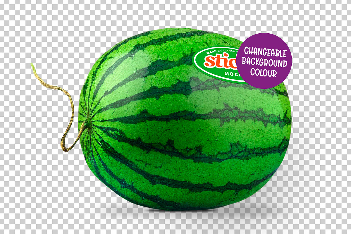 Watermelon Sticker Mockup –Smart PSD, a Household Mockup by Little Type Factory (Photo 3 of 6)