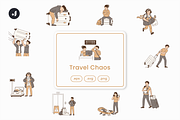 Travel Chaos Illustration, an Object Graphic by Jump Studio (Thumbnail 1 of 12)