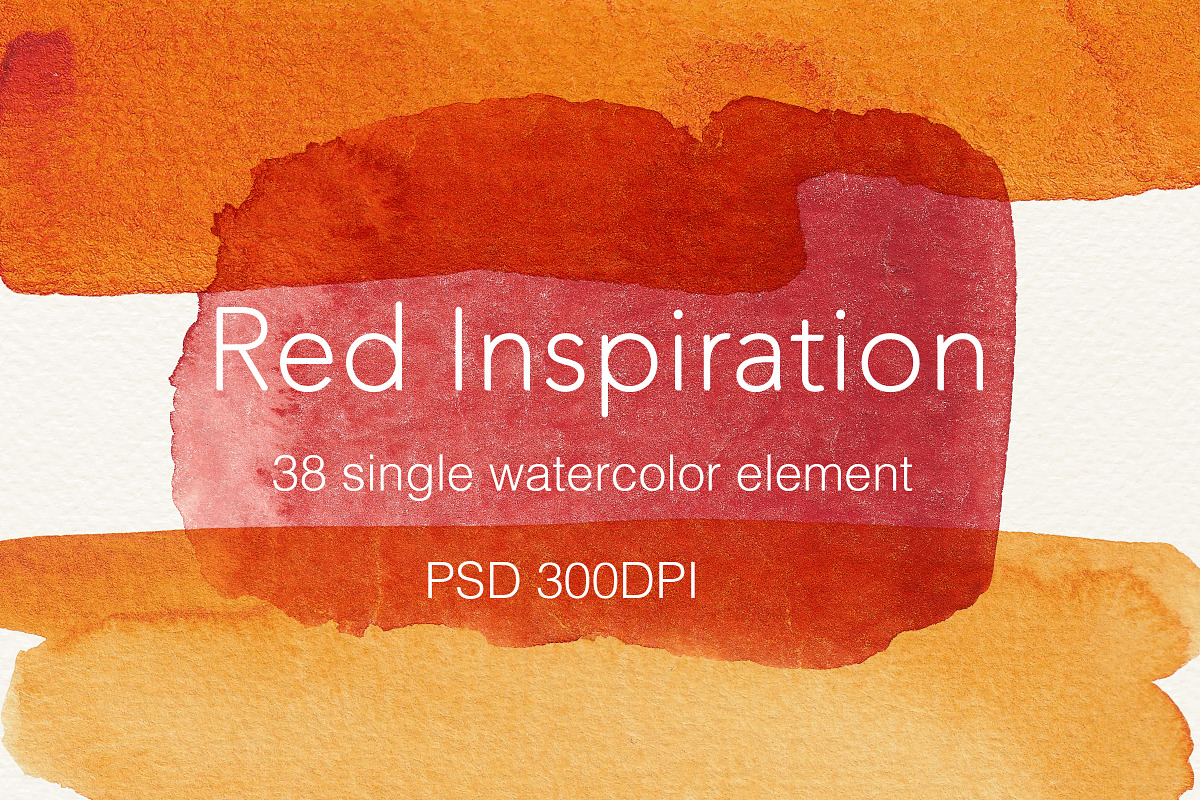 Watercolor red collection, a Texture Graphic by NadyaKo (Photo 1 of 4)