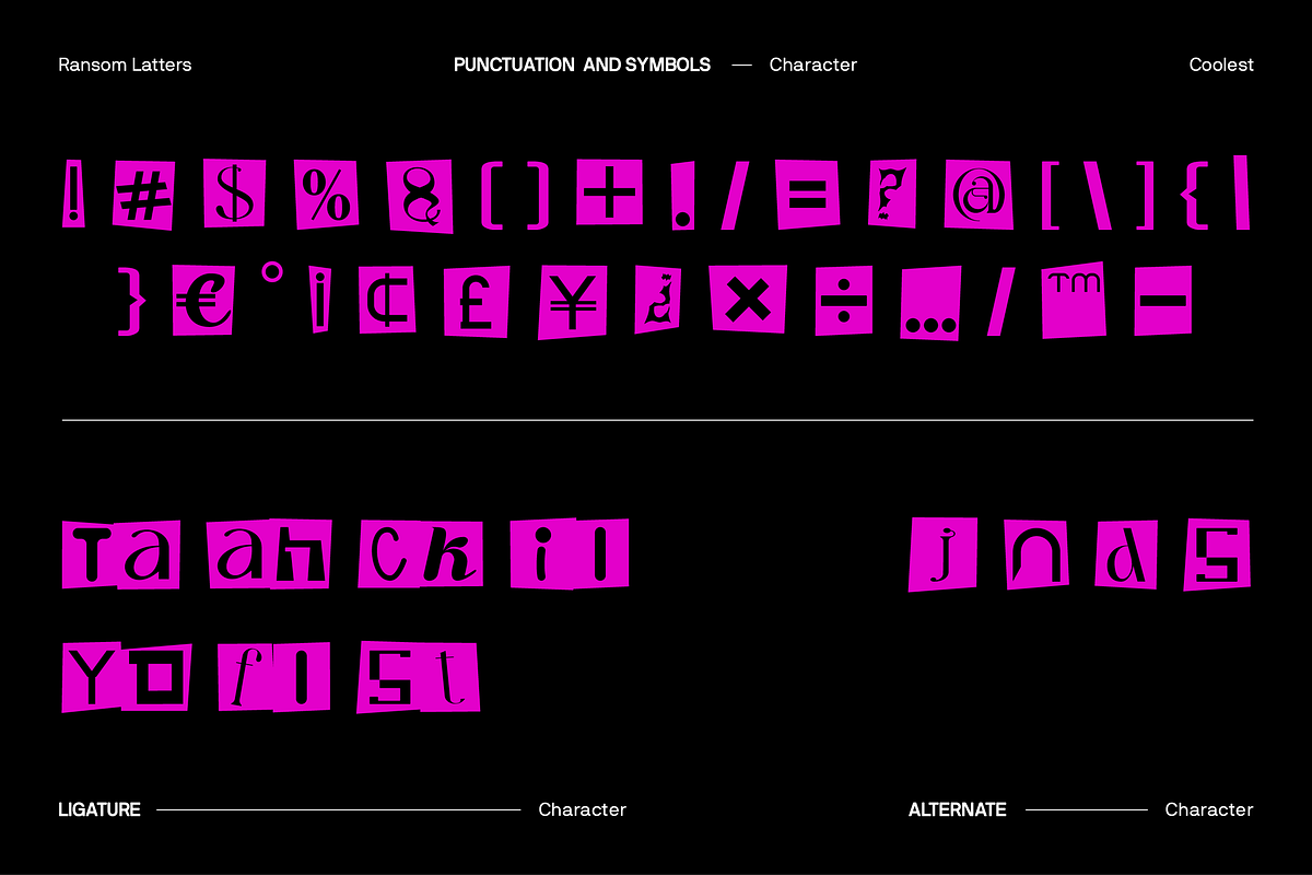 Ransom Latters Font, a Handwritten Font by Koplexs Studio (Photo 9 of 10)