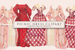 Picnic Dress Clipart Illustrations