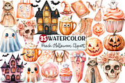 Peach Colored Halloween Clipart, an Illustration by Rose Art (Thumbnail 1 of 3)