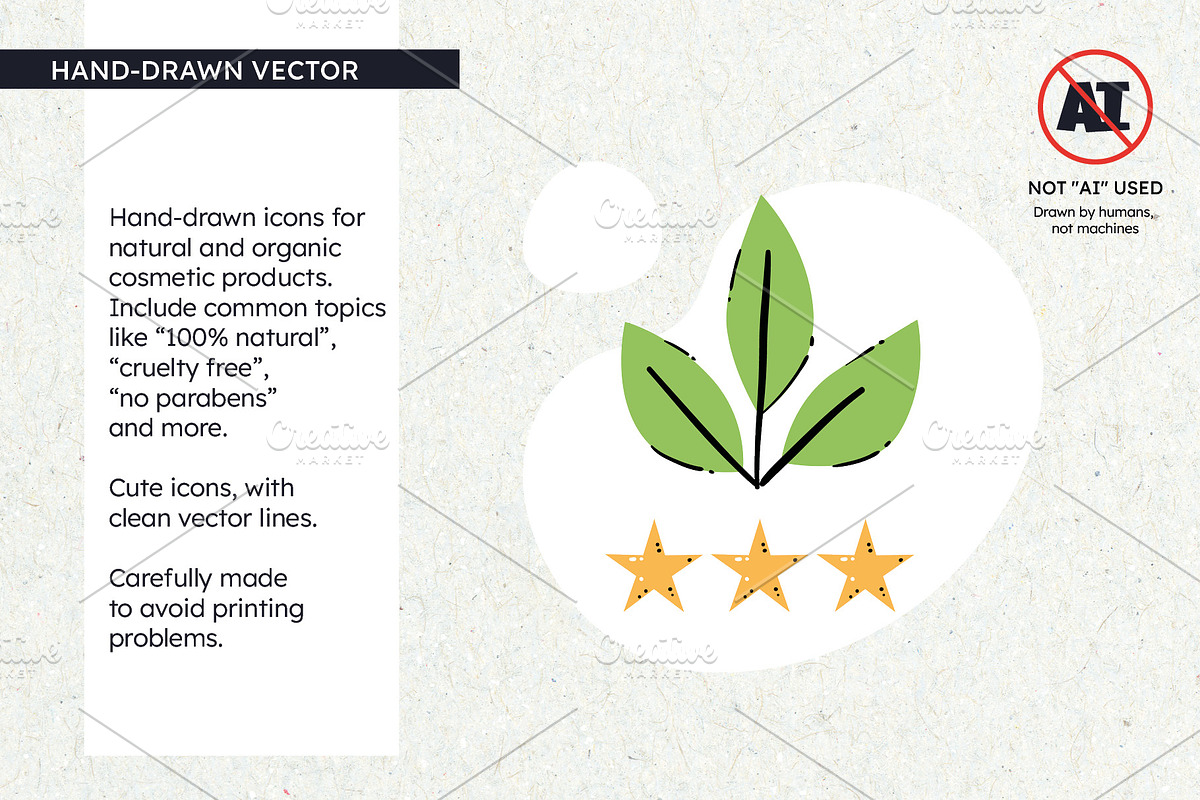 Natural & Organic Cosmetics Icons, a Solid Icon by insemar (Photo 2 of 4)