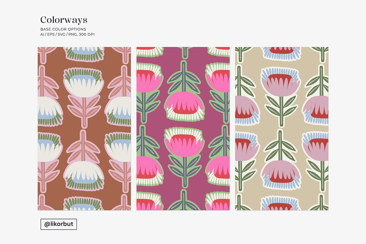 Fringe Bold Abstract Flower Pattern, a Pattern Graphic by likorbut (Photo 8 of 11)