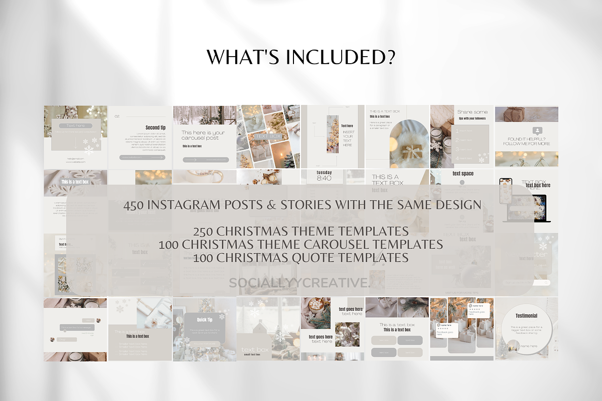 White Christmas Instagram Template preview 2