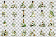 Watercolor Vintage Gardening Clipart, an Illustration by DreamCafeArt (Thumbnail 3 of 6)