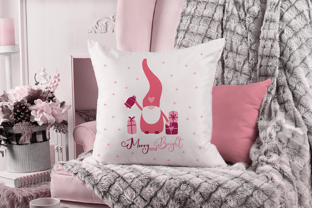 Pink Christmas Clipart & Patterns, a Decorative Illustration by AvaAva (Photo 3 of 25)