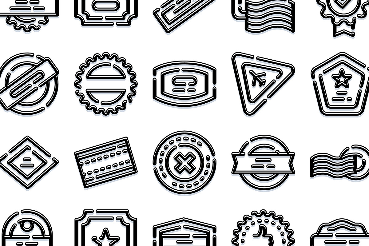 Collection of outline style labels, an Object Graphic by pikepicture (Photo 3 of 3)