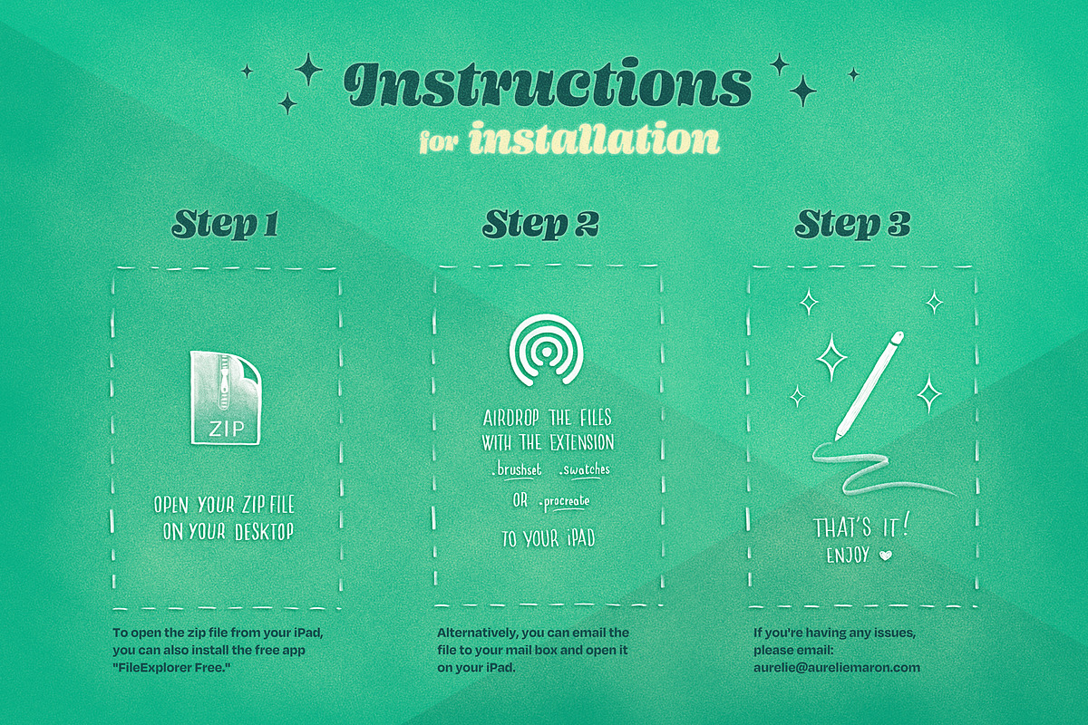 3D Letters Toolkit for Procreate, a Brush Add-On by Aurelie Maron (Photo 5 of 8)