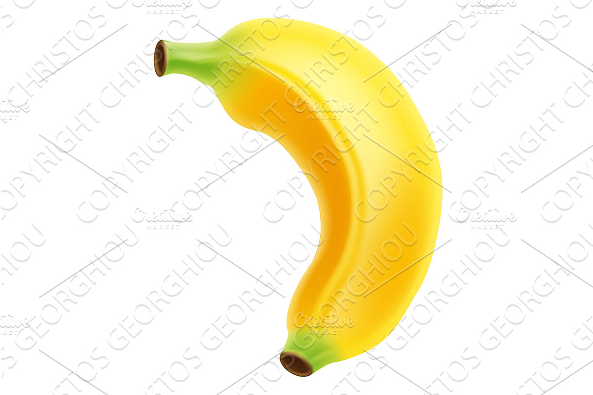 Banana Fruit Cartoon Emoji, a Food Illustration by Christos Georghiou