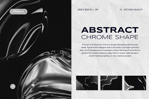 10 Abstract Chrome Shape Background, a Background Graphic by Pitchlook.Studio