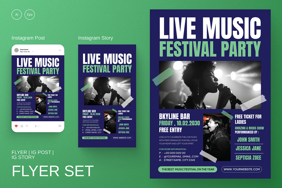 Music Event Flyer Set