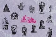 Halftone Retro Clipart Collection, an Object Graphic by JulsIst (Thumbnail 10 of 11)