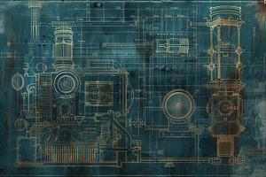 A blueprint sketch of a complex mach, a Photo by Iftikhar Alam