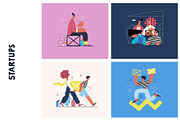 Startups flat vector illustrations, a Templates & Theme by Grivina's shop (Thumbnail 25 of 45)