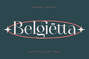 Belgietta- Luxurious Display Serif, a Serif Font by Mokatype Studio (Thumbnail 1 of 10)