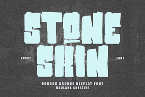 Stone Skin Horror Grunge Font