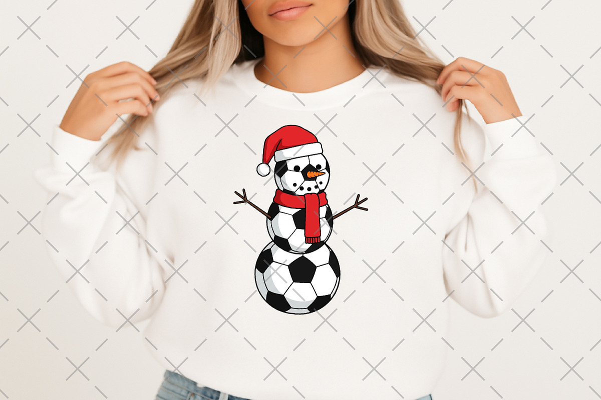 Christmas Snowman Soccer PNG, an Illustration by Craft Nest (Photo 5 of 6)