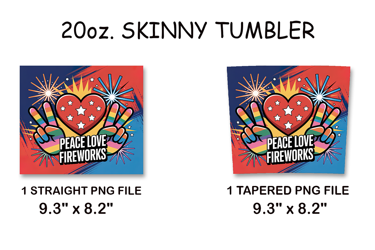 Peace Love Fireworks 20oz Tumbler, an Arts & Entertainment Photo by LamanAzalea (Photo 2 of 2)