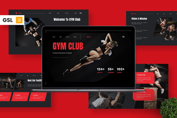 GYM Club - Fitness Google Slide preview 7