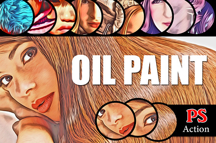 (SALE 85%) Oil Paint PS Action