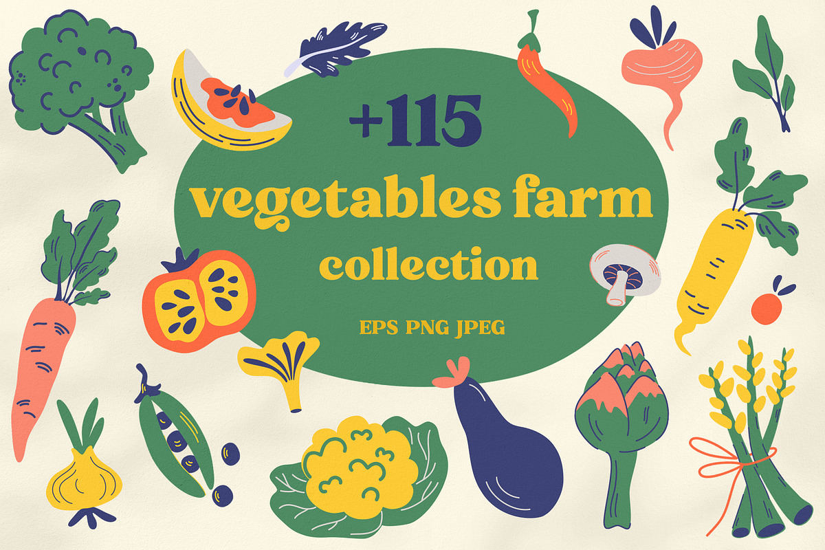 Vegetables farm collection, an Object Graphic by PawLoveArt (Photo 1 of 12)